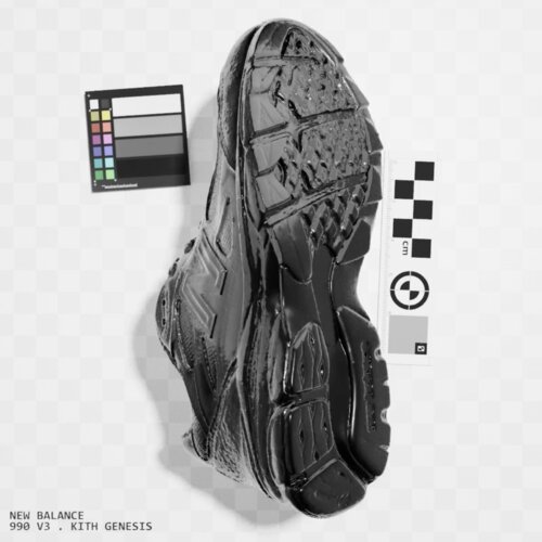 Video of digitized New Balance X Kith Genesis sneakers.